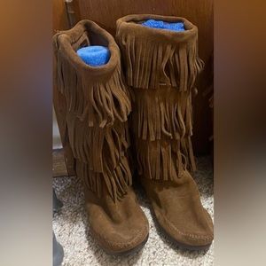 Minnetonka Fringe Boots